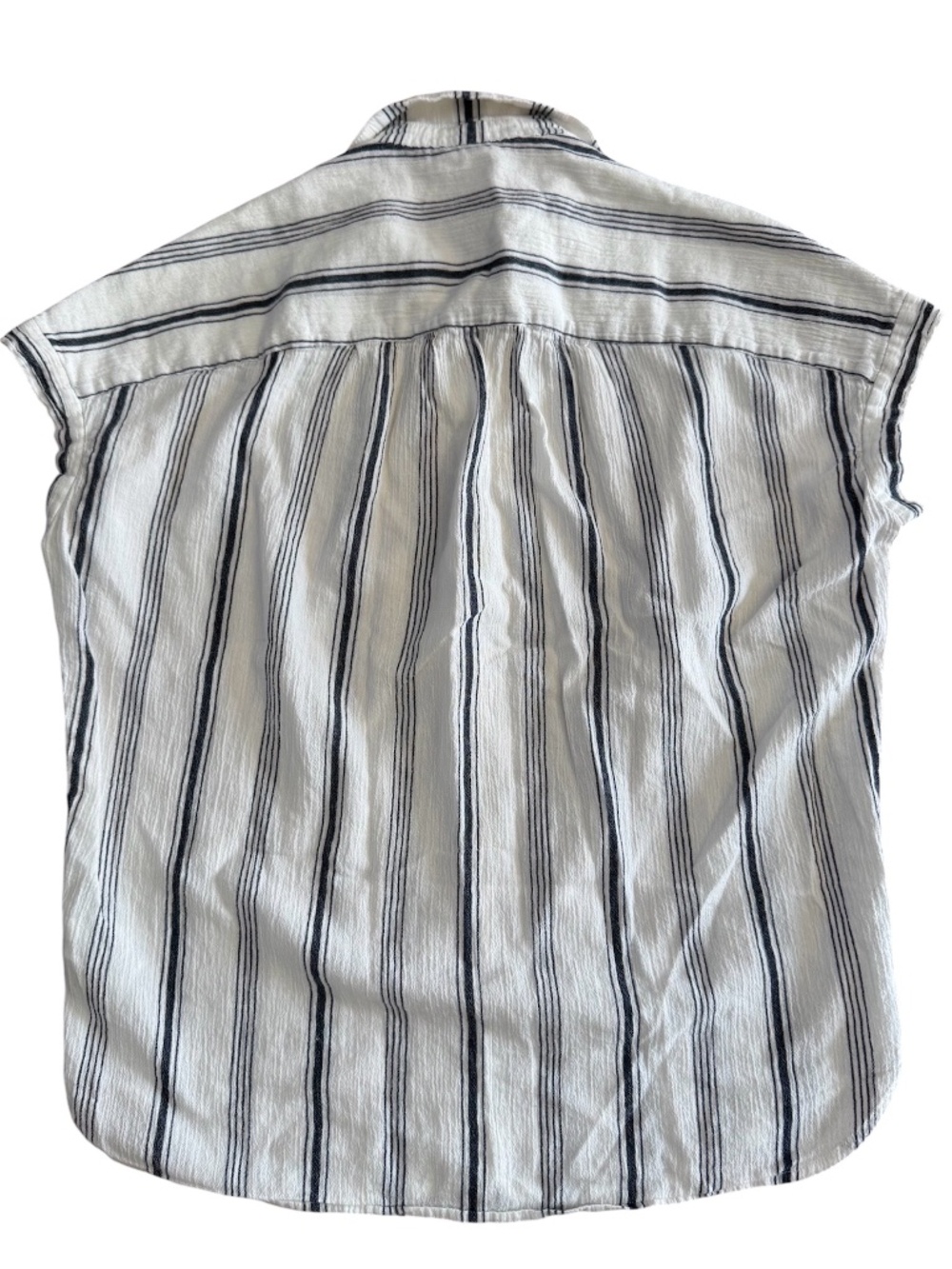 Madewell Central Shirt in Parkman Stripes Button-Down Size XS Short Sleeve - Picture 2 of 5